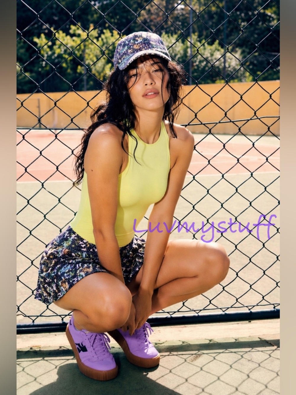 💜💚Cute Lululemon Floral Pleated Skirt/ Skort